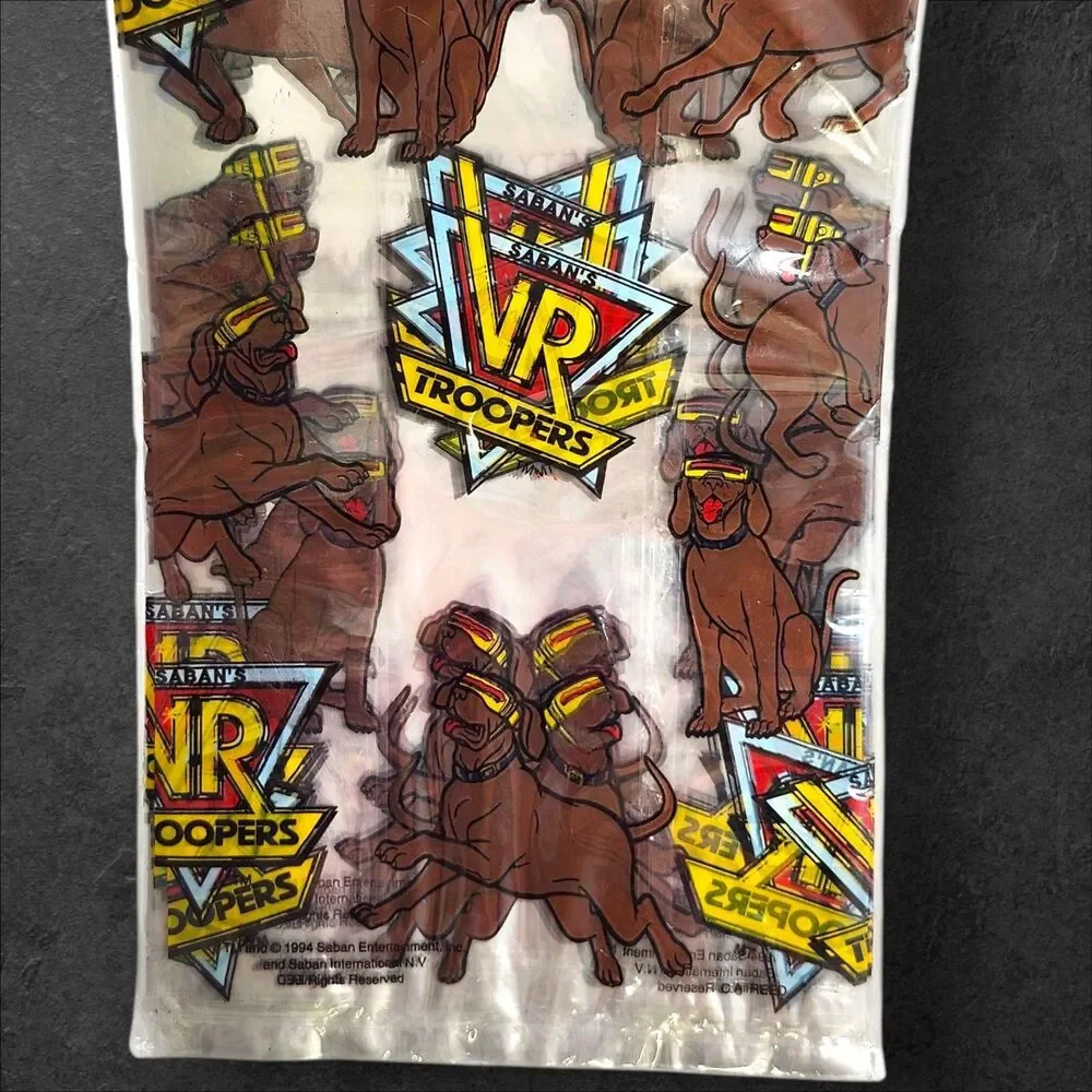 Sealed 1994 VR Troopers Party Treat Bags 20ct NOS Saban 90s TV Cartoon Show